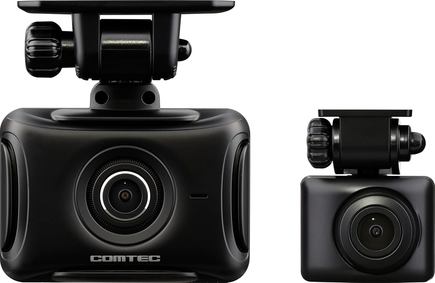 コムテックのドライブレコーダーZDR-550Dのフロントカメラとリアカメラ